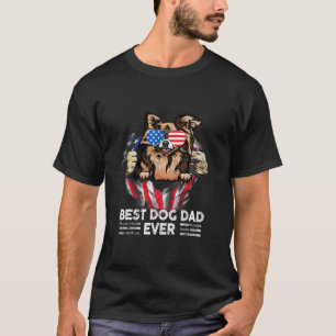 T-shirt Drapeau américain de Chihuahua Meilleur Chien Papa