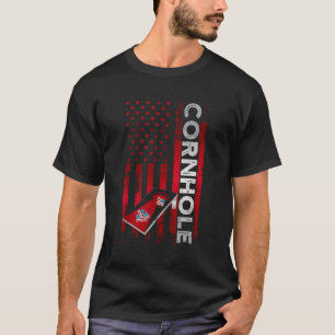 T-shirt Drapeau américain de Cornhole Board