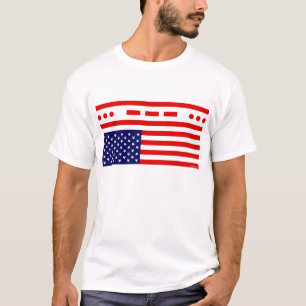 T-shirt Drapeau américain de détresse de SOS