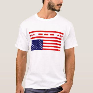 T-shirt Drapeau américain de détresse de SOS