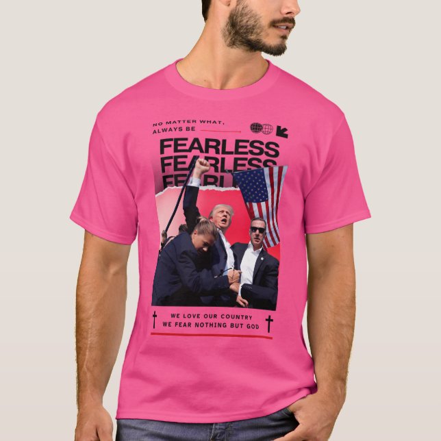 T-shirt Drapeau américain de Donald Trump 2024 (Devant)