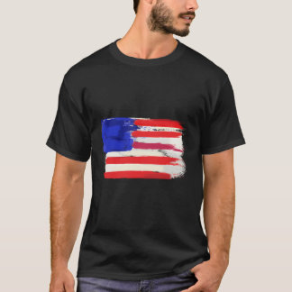 T-shirt Drapeau américain de famille 4 juillet