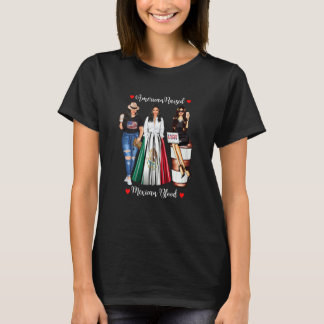 T-shirt Drapeau américain de femmes américaines d'ascendan
