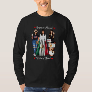 T-shirt Drapeau américain de femmes d'origine mexicaine él