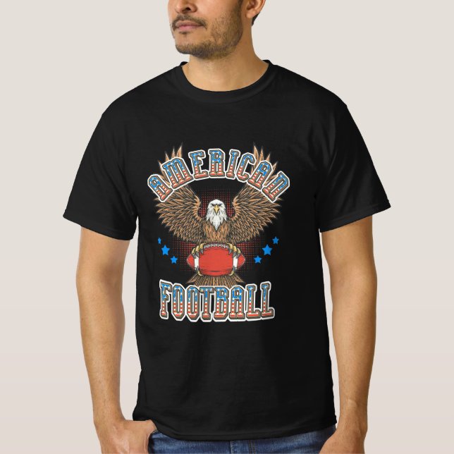 T-shirt Drapeau américain de football (Devant)