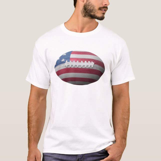 T-shirt Drapeau américain de football (Devant)