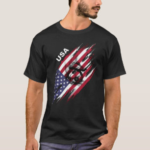 T-shirt Drapeau américain de football américain