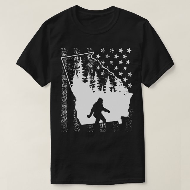 T-shirt Drapeau américain de Géorgie (Design devant)