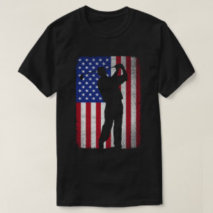 T-shirt Drapeau américain de golf Patriotic 4 juillet