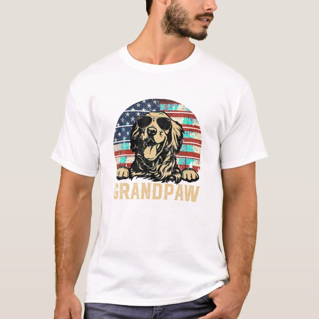 T-shirt Drapeau américain de Grandpaw (Devant)