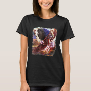 T-shirt Drapeau américain de Guinée Cochon 4 juillet Eag d