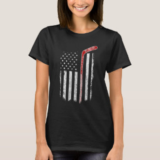 T-shirt Drapeau américain de hockey