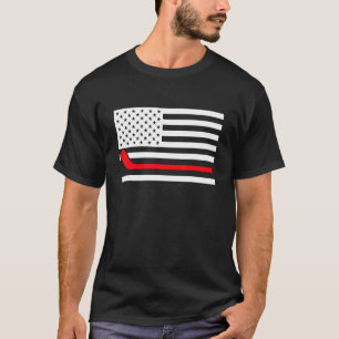 T-shirt Drapeau américain de hockey sur glace