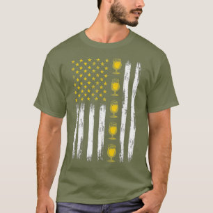 T-shirt Drapeau américain de la bière 4 juillet fête de l'