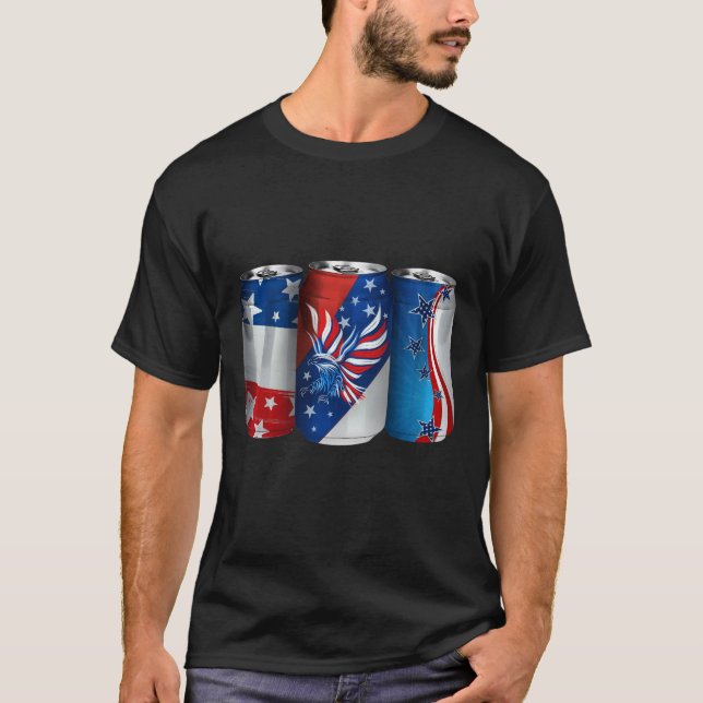 T-shirt Drapeau américain de la bière 4 juillet Merica Boi (Devant)