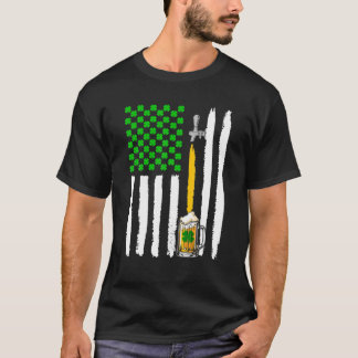 T-shirt Drapeau américain de la bière artisanale USA, Drôl