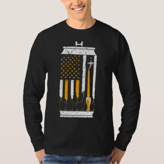 T-shirt Drapeau américain de la bière d'artisanat 4 juille