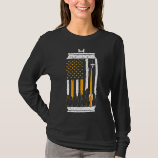 T-shirt Drapeau américain de la bière d'artisanat 4 juille