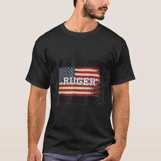 T-shirt Drapeau américain de la famille Ruger