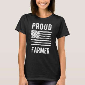 T-shirt Drapeau américain de la profession agricole fière