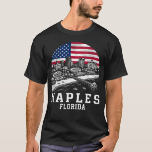 T-shirt Drapeau américain de la ville de Naples Floride
