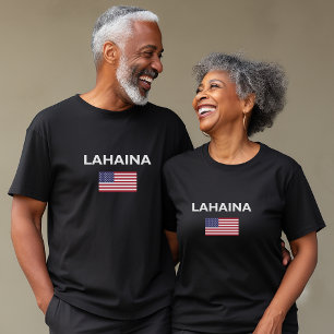 T-shirt Drapeau américain de Lahaina Couleur foncée