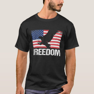 T-shirt Drapeau américain de l'aigle à tête blanche