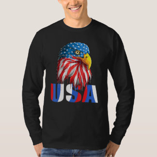 T-shirt Drapeau américain de l'aigle patriotique 4 juillet