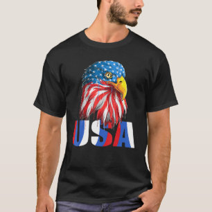 T-shirt Drapeau américain de l'aigle patriotique 4 juillet