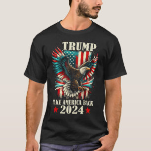 T-shirt Drapeau américain de l'aigle patriotique Trump 202