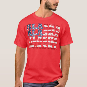 T-shirt Drapeau américain de l'Alaska