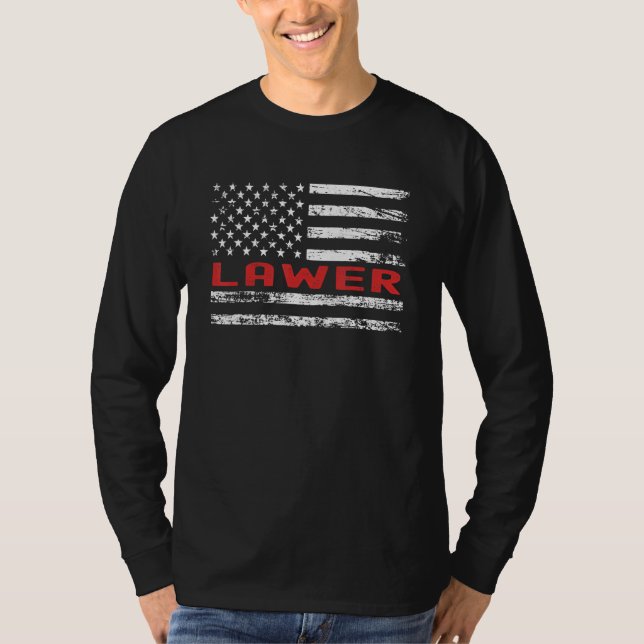 T-shirt Drapeau américain de l'avocat Profession Rétro Tit (Devant)