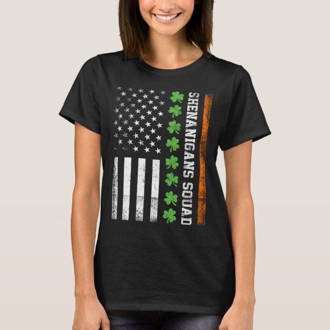 T-shirt Drapeau américain de l'escouade des Shenanigans de (Devant)