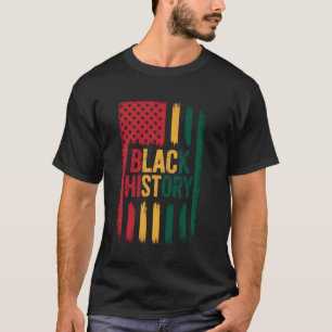 T-shirt Drapeau américain de l'histoire des Noirs Patriote