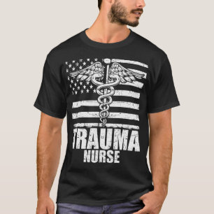 T-shirt Drapeau américain de l'infirmière de trauma