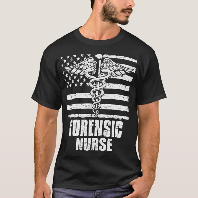 T-shirt Drapeau américain de l'infirmière légale (Devant)