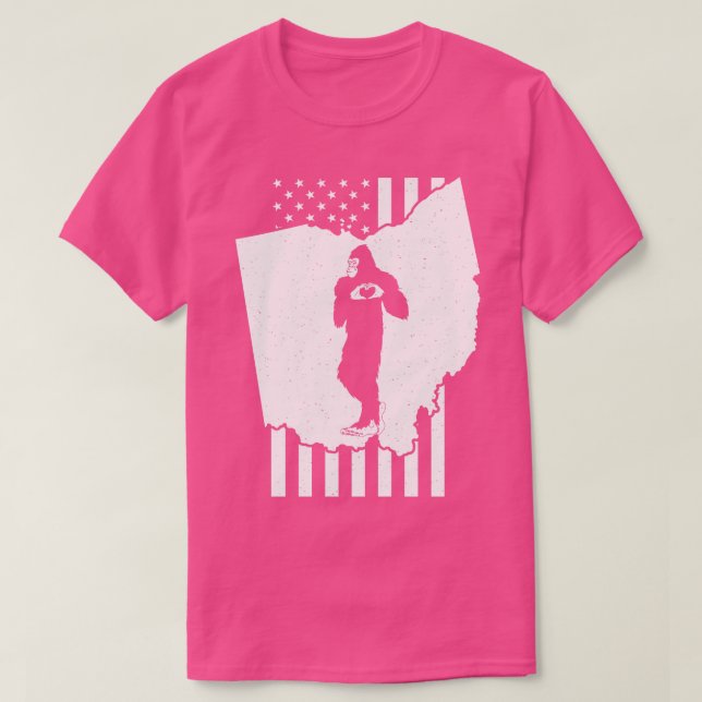 T-shirt Drapeau américain de l'Ohio (Design devant)