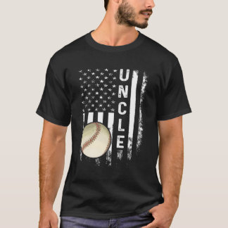 T-shirt Drapeau américain de l'oncle de baseball