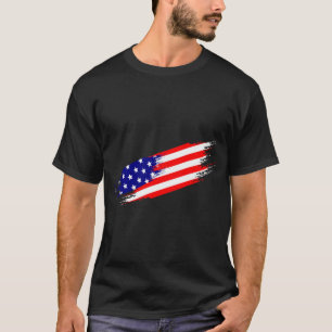 T-shirt drapeau américain de marque personnalisée