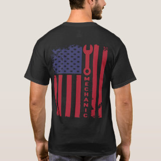 T-shirt Drapeau américain de mécanique patriotique