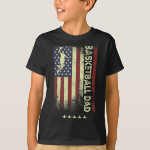 T-shirt Drapeau américain de papa basketteur 1