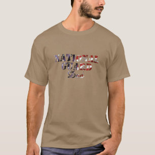 T-shirt Drapeau américain de papa de garde nationale