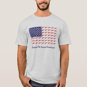T-shirt Drapeau américain de pistolet-pistolet-pistolet