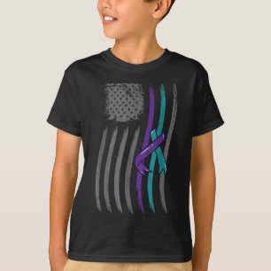 T-shirt Drapeau américain de prévention du suicide Sensibi