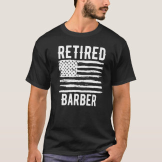 T-shirt Drapeau américain de profession de barbier à la re