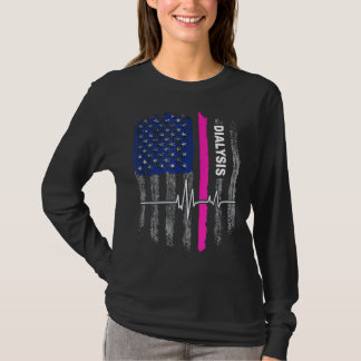 T-shirt drapeau américain de sensibilisation à la dialyse