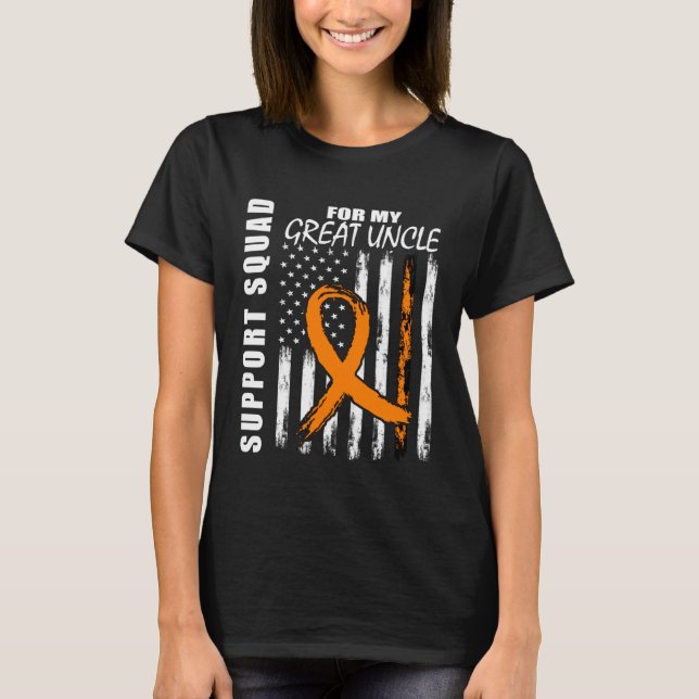 T-shirt Drapeau américain de sensibilisation à la leucémie (Devant)