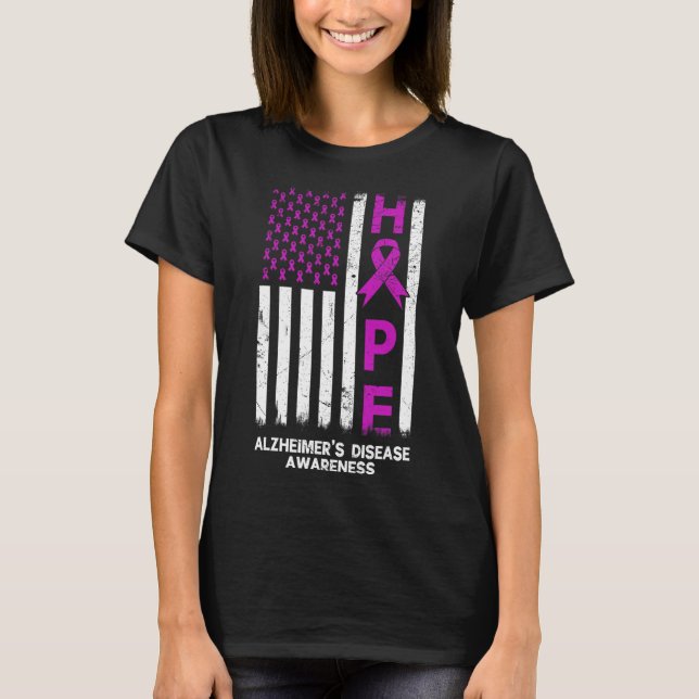 T-shirt Drapeau américain de sensibilisation à la maladie  (Devant)