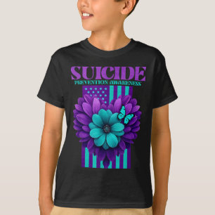 T-shirt Drapeau américain de sensibilisation à la préventi
