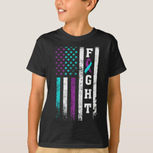 T-shirt Drapeau américain de sensibilisation à la préventi